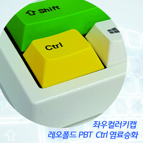 레오폴드 PBT Ctrl 염료승화 컬러키캡(좌우2개) - 영문정각(상단)