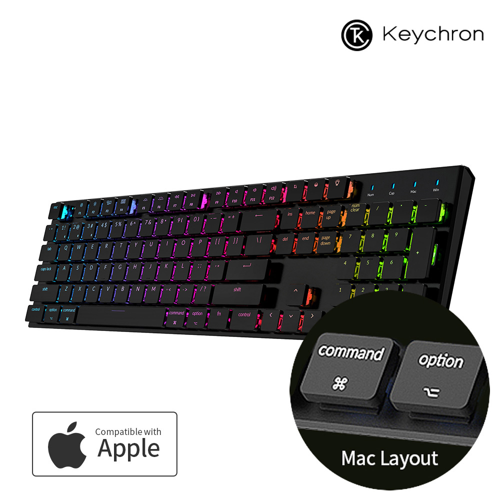 Keychron K1 블루투스 맥 애플/윈도우 RGB 풀사이즈 한글 기계식 키보드