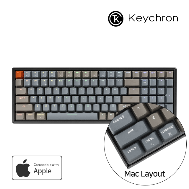 Keychron K4 RGB 맥 애플/윈도우 알루미늄 키보드(블루투스) 한글  - 스위치선택